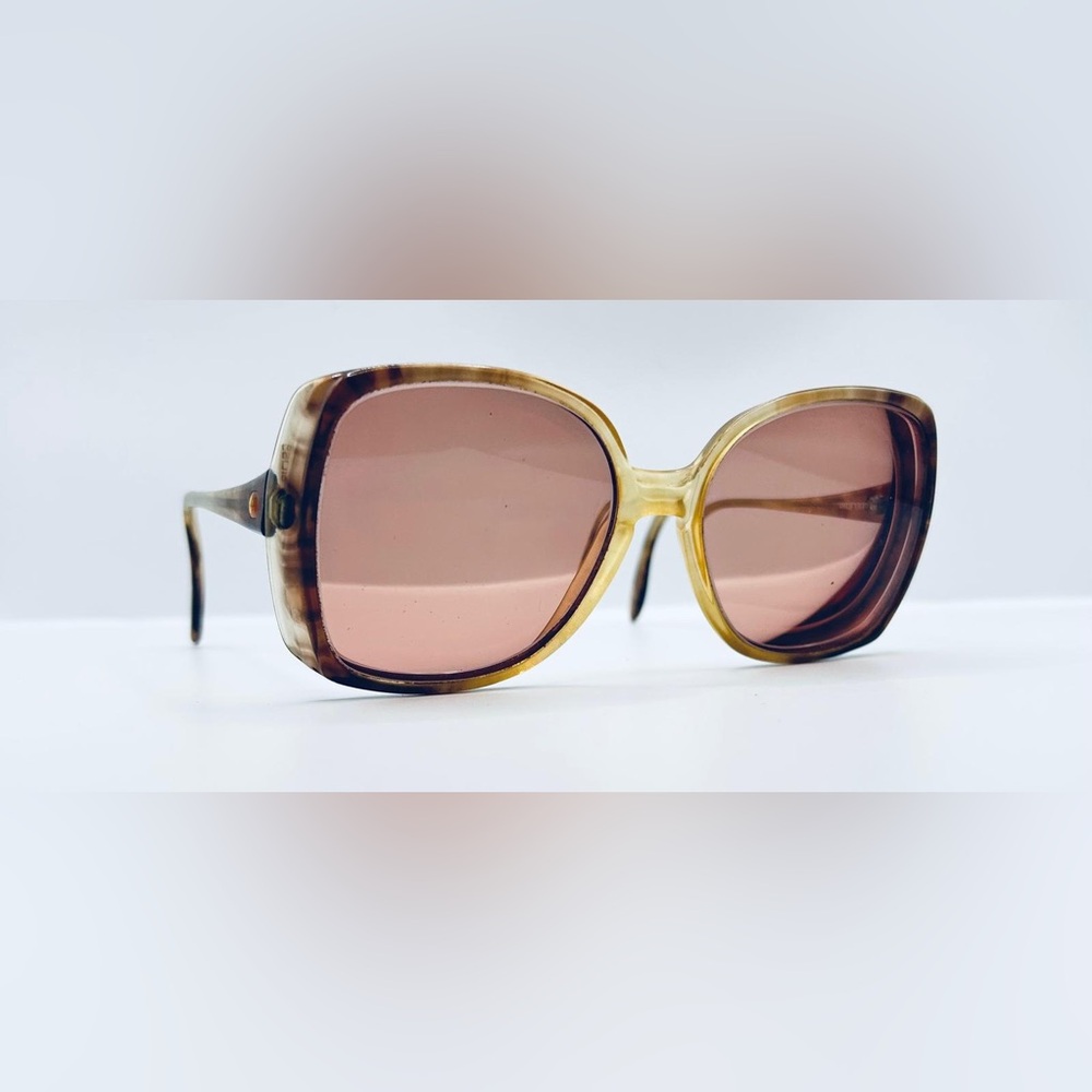 Vintage Shuron Brown Oval Sunglasses Frames Only